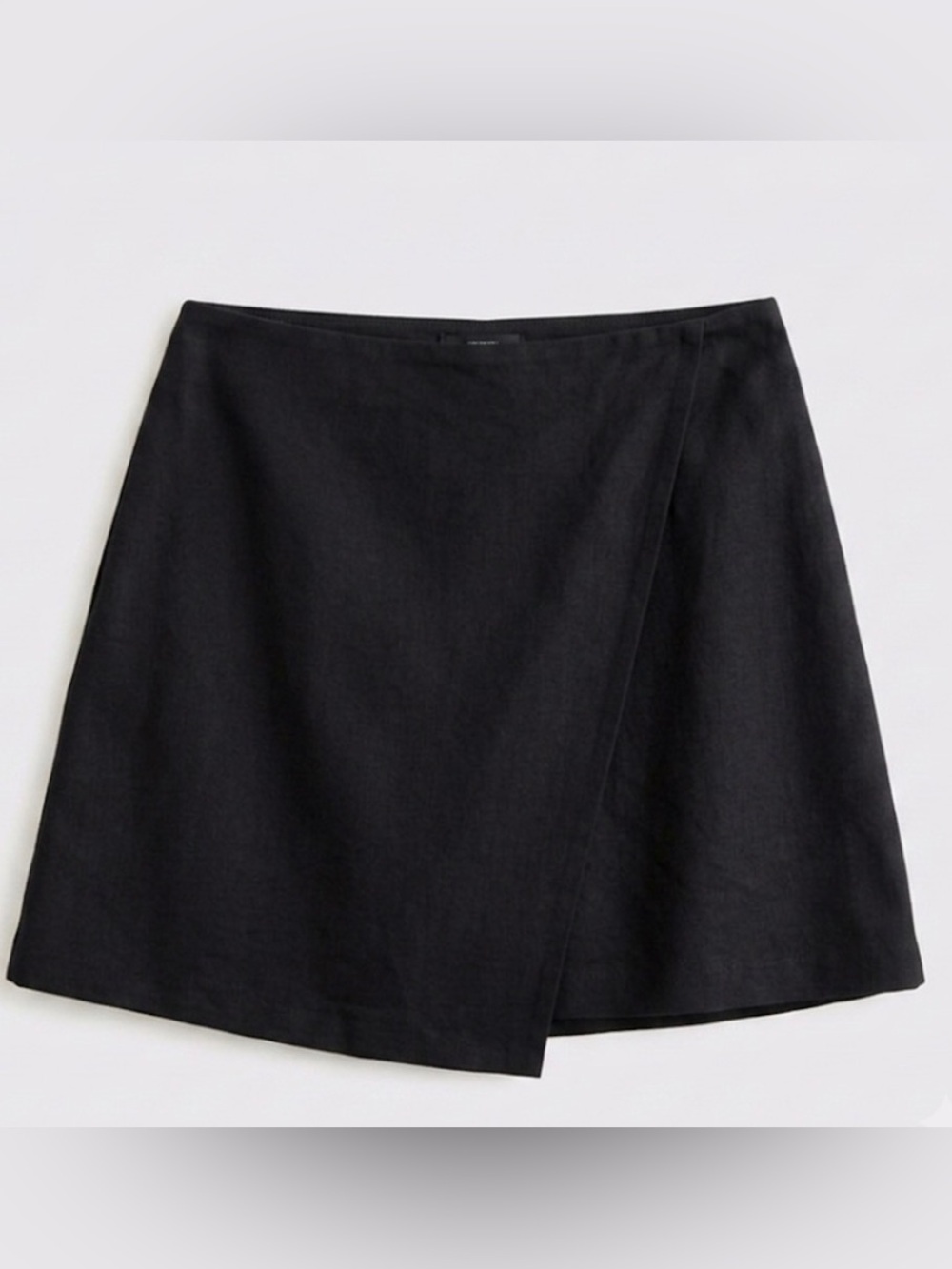 Abercrombie & Fitch‎ Black Linen Blend Wrap Skort XS Mini Skirt Shorts 143F0669